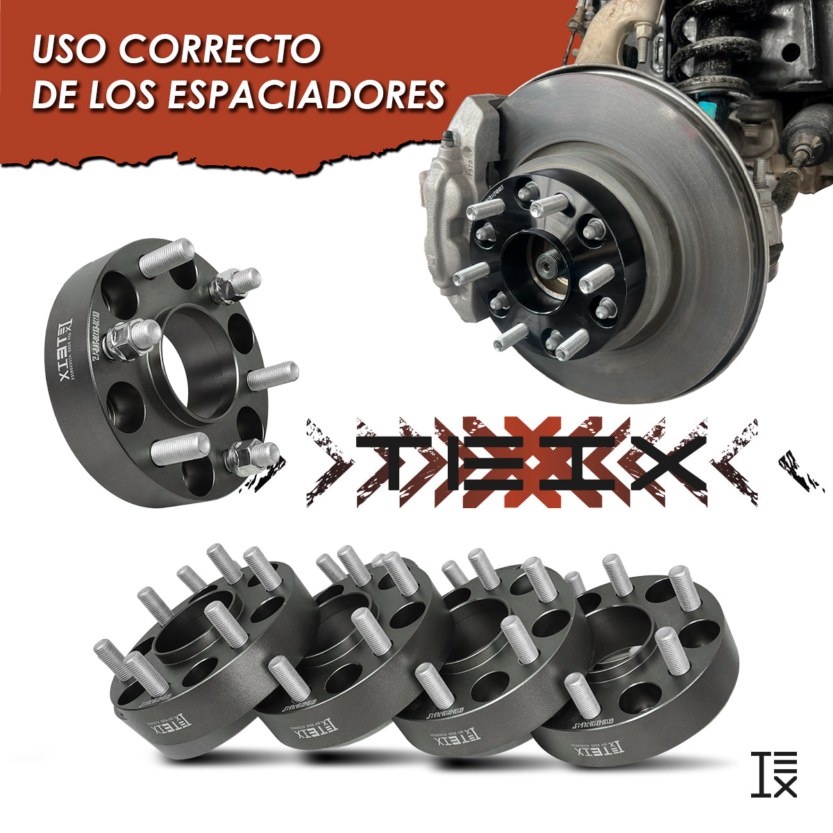 Espaciadores Teix Gris 6x130 74.6mm 14x1.5 Chevrolet S10 Max