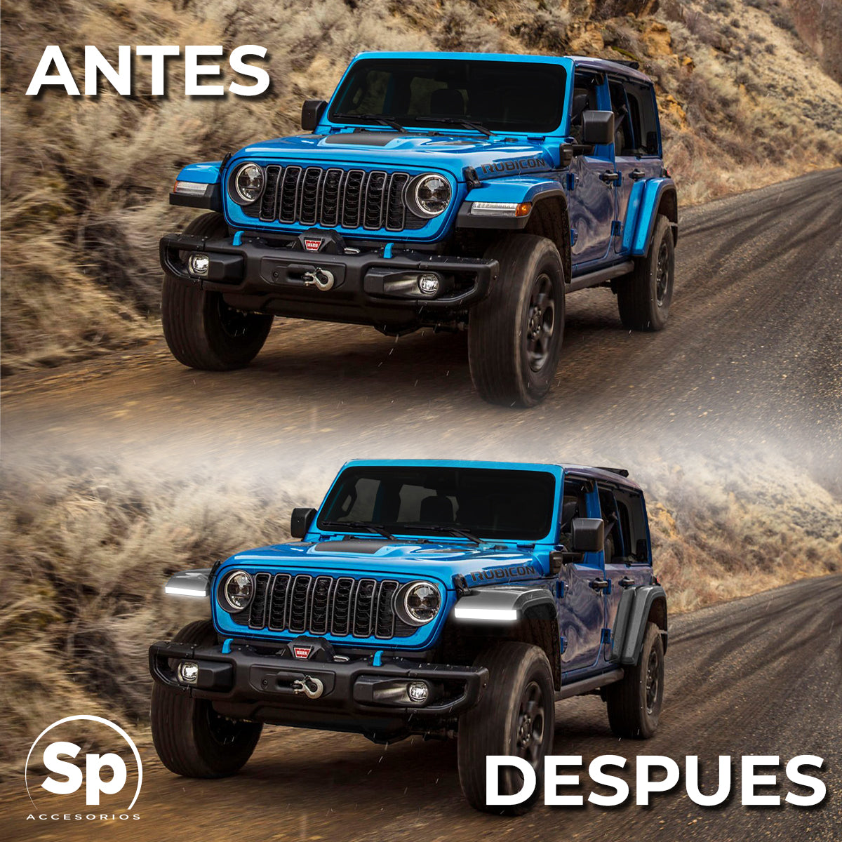 CANTONERAS SLIM FENDER LED PARA JEEP WRANGLER JL 2018-2024