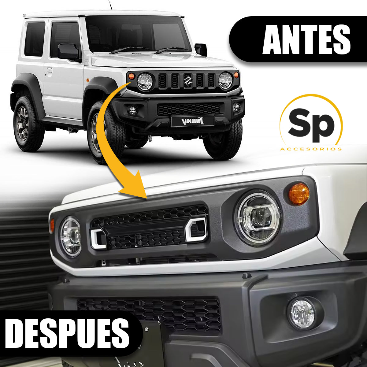 PARRILLA CON ENTRADA DE AIRE DUAL PARA SUZUKI JIMNY 2019 - 2024