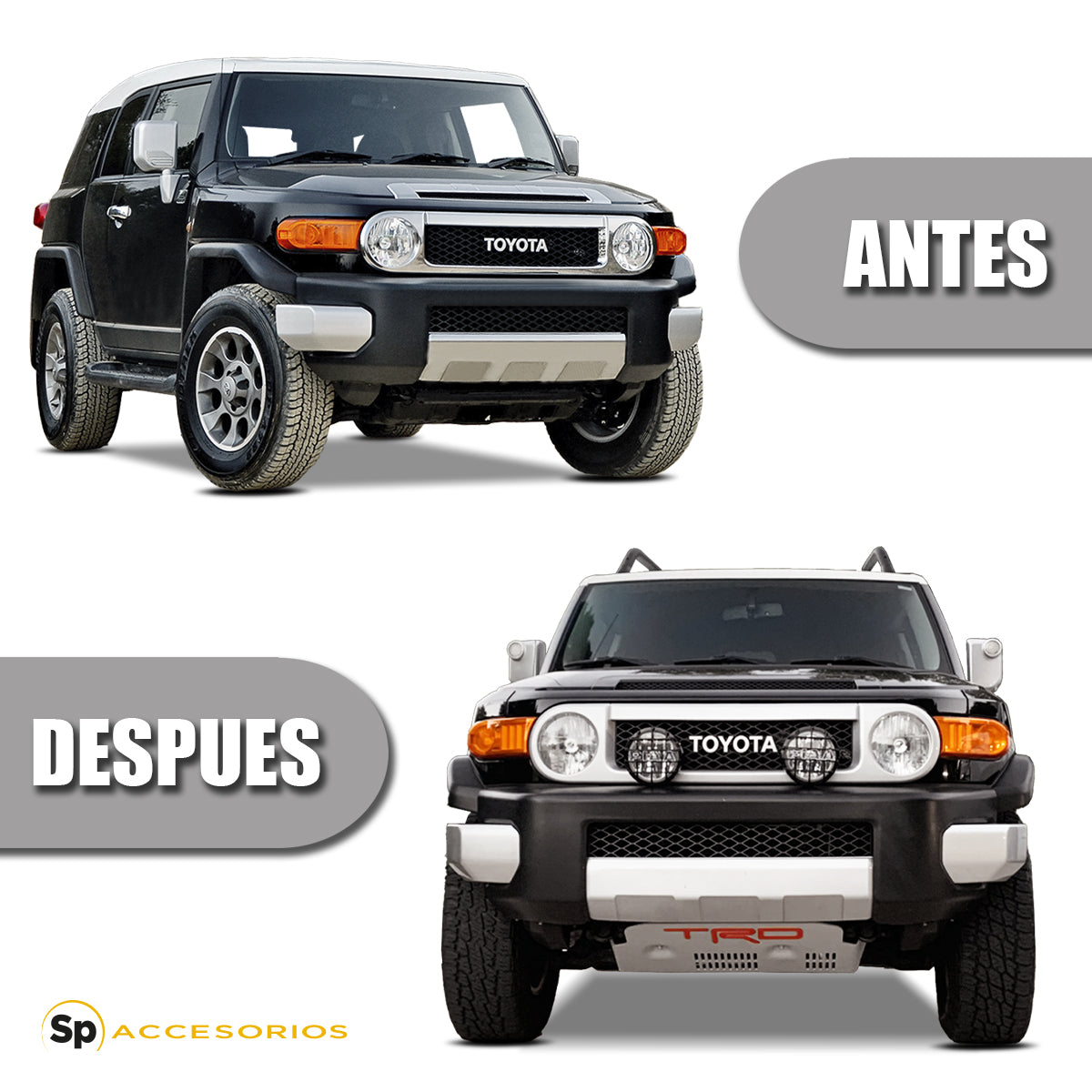SKID PLATE METALICO TRD PARA TOYOTA FJ CRUSIER 2007 - 2014