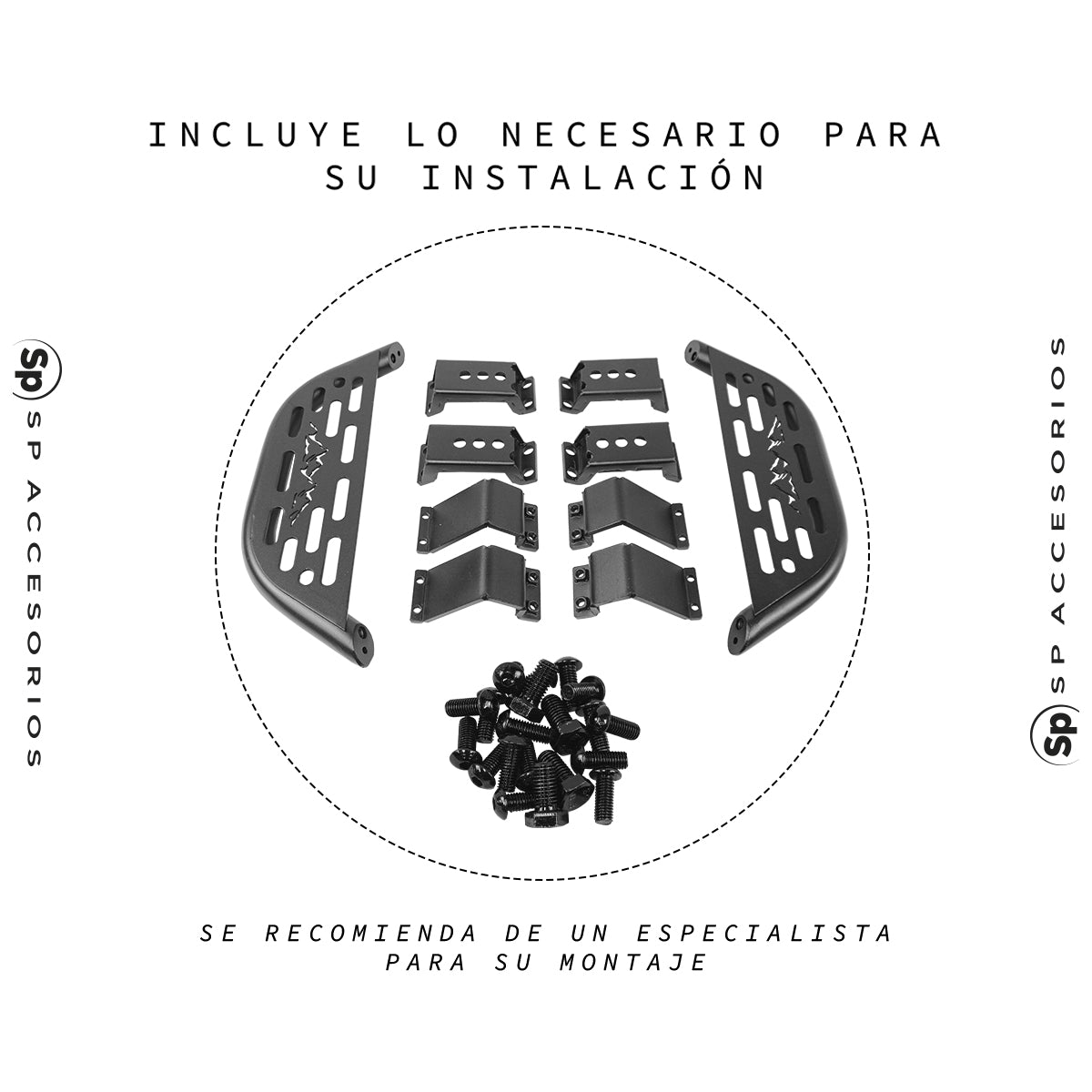 PAR DE ESCALONES METALICOS DE ESTRIBO PARA FORD BRONCO 2020 - 2024
