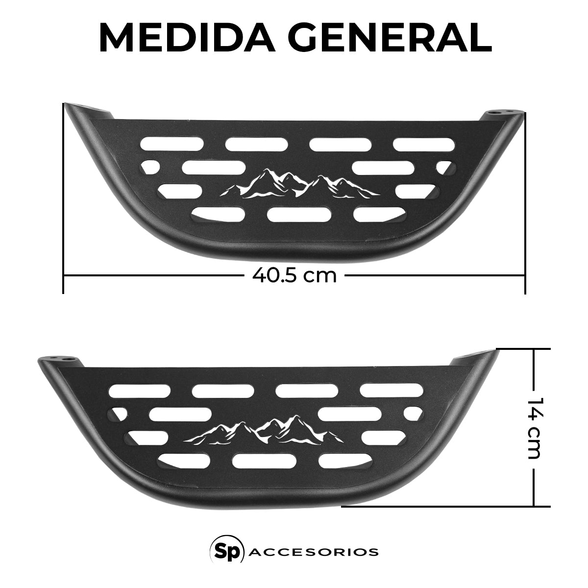 PAR DE ESCALONES METALICOS DE ESTRIBO PARA FORD BRONCO 2020 - 2024