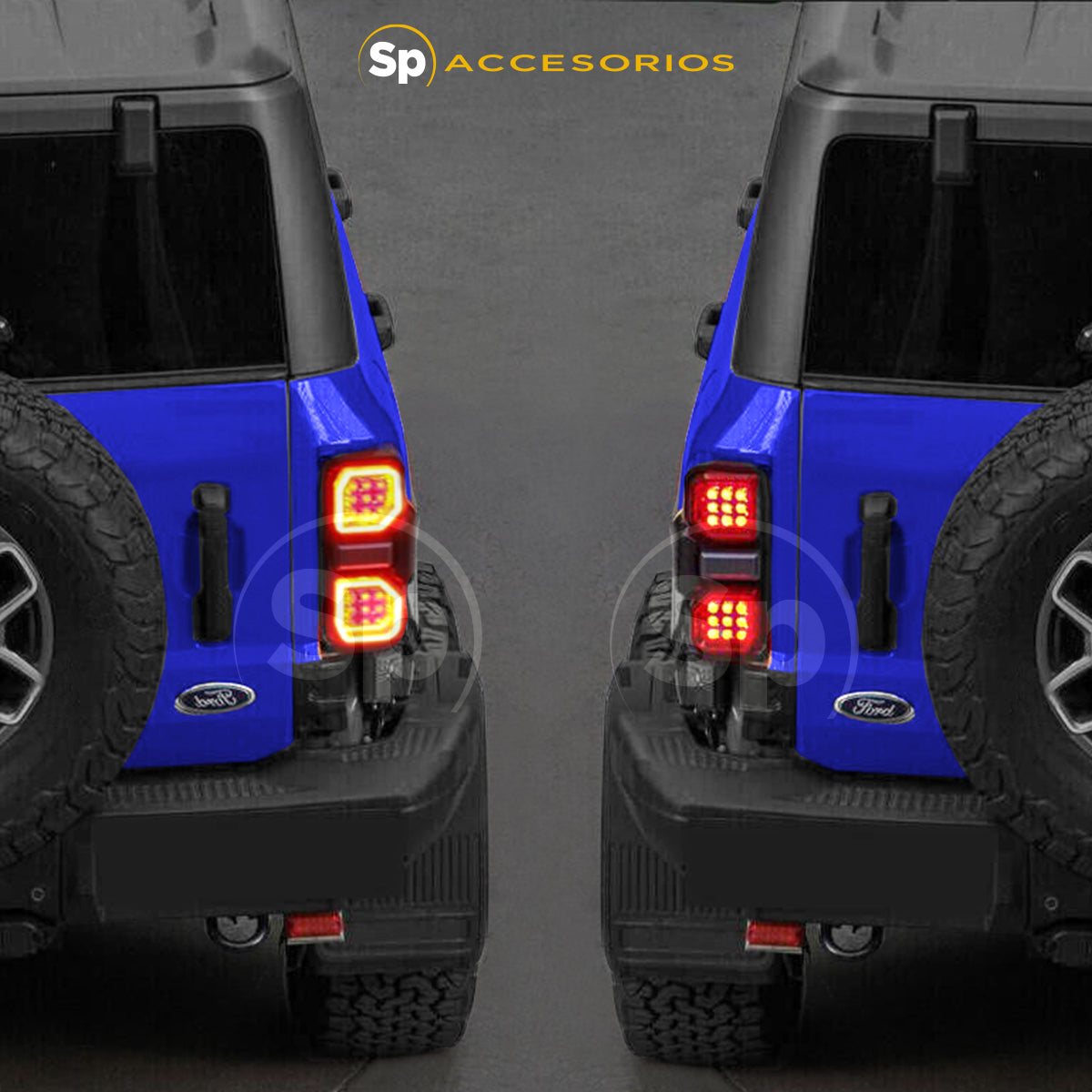 PAR DE CALAVERAS LED PARA FORD BRONCO 2019 - 2024