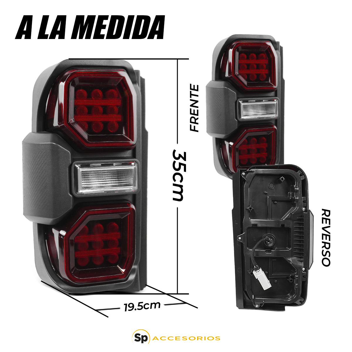 PAR DE CALAVERAS LED PARA FORD BRONCO 2019 - 2024