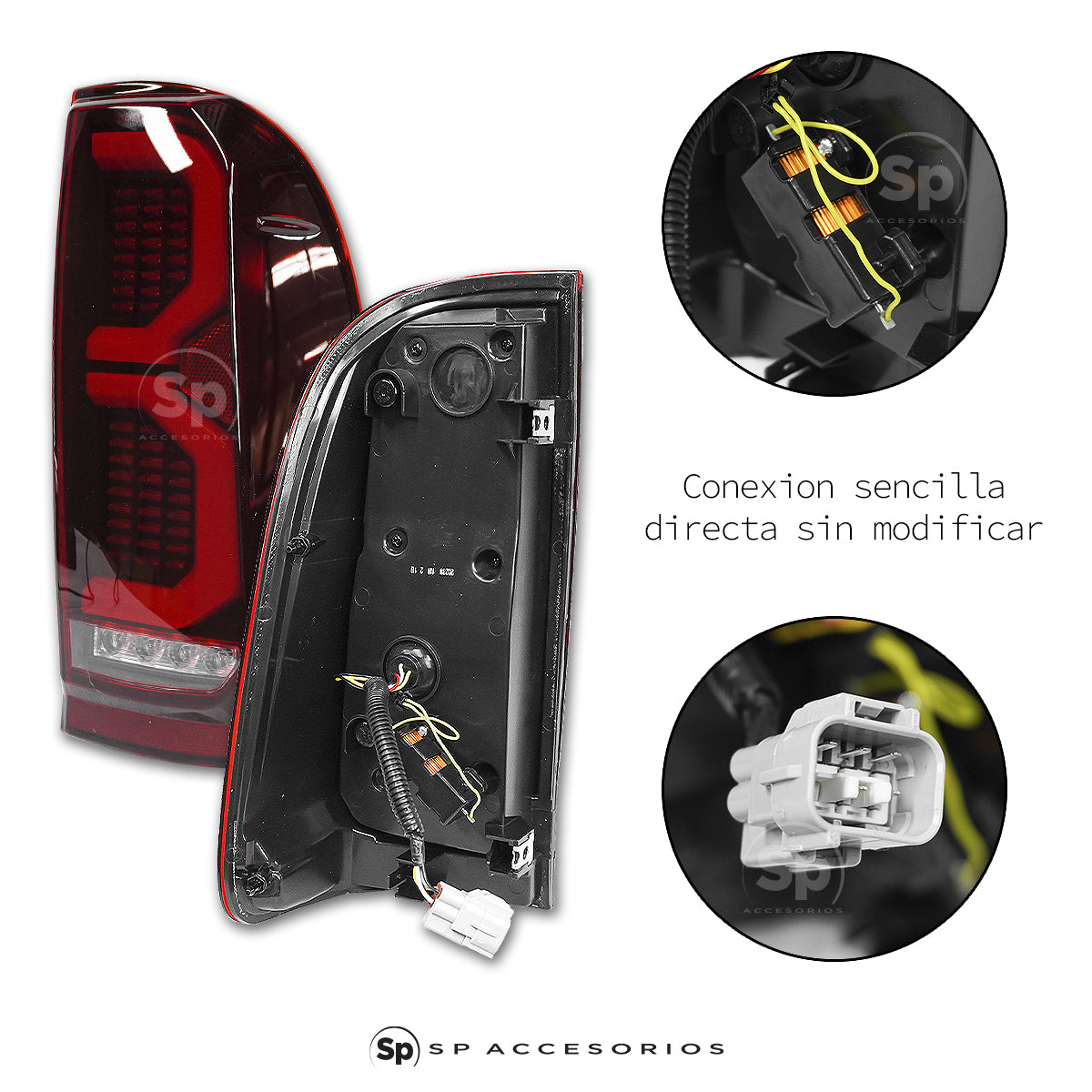 PAR DE CALAVERAS LED CONVERSION HILUX 2023 PARA TOYOTA HILUX 2012 - 2015 VIGO