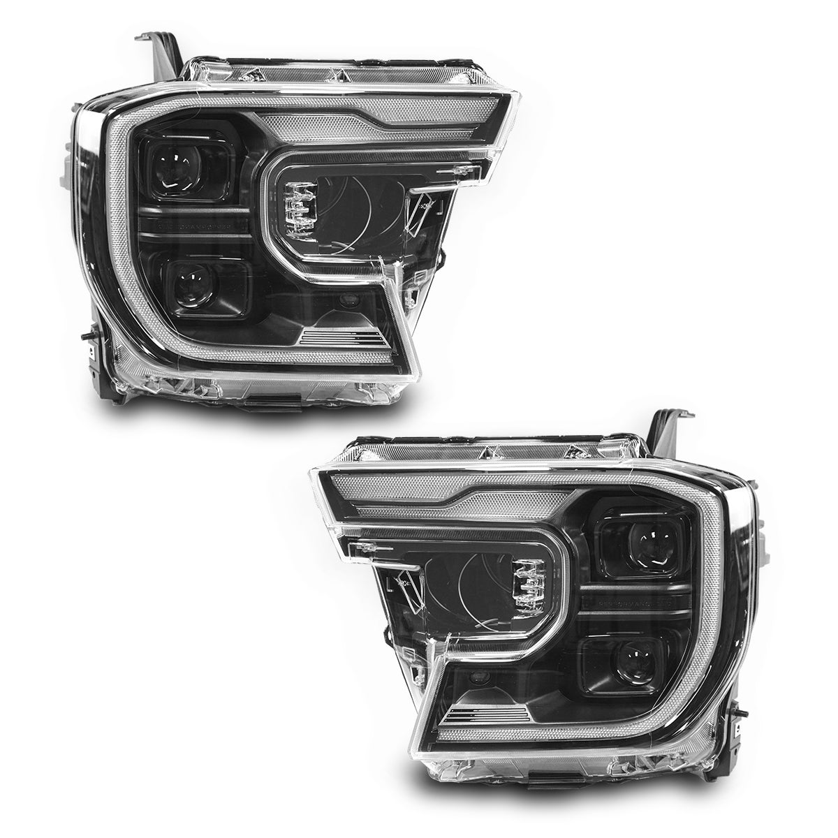 PAR DE FAROS PRINCIPALES LED TIPO RAPTOR PARA FORD RANGER T9 XL XLS