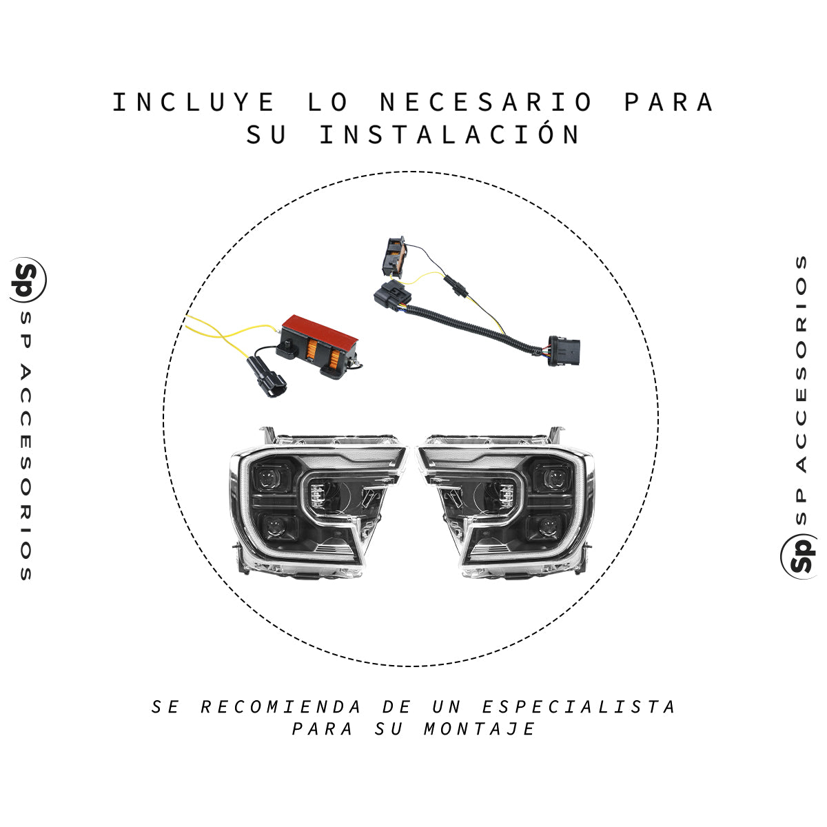 PAR DE FAROS PRINCIPALES LED TIPO RAPTOR PARA FORD RANGER T9 XL XLS
