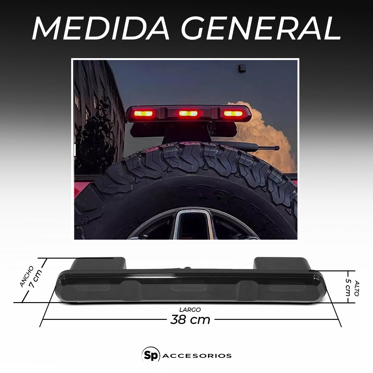 LUZ LED STOP DE MONTAJE ALTO PARA FORD BRONCO 2019-2024