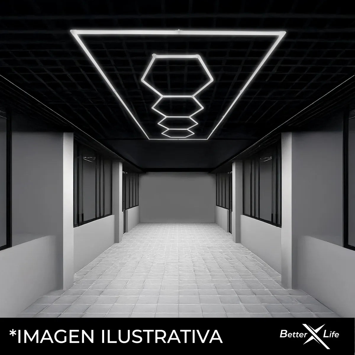 Luz Para Techo Better Life Hexagonal 450w De 483.5x244.7cm