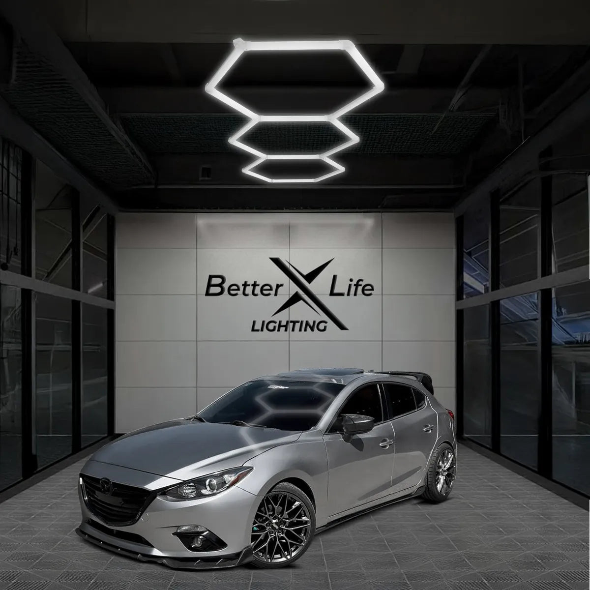 Luz Led Hexagonal De Techo Better Life 128w 234.7x93cm