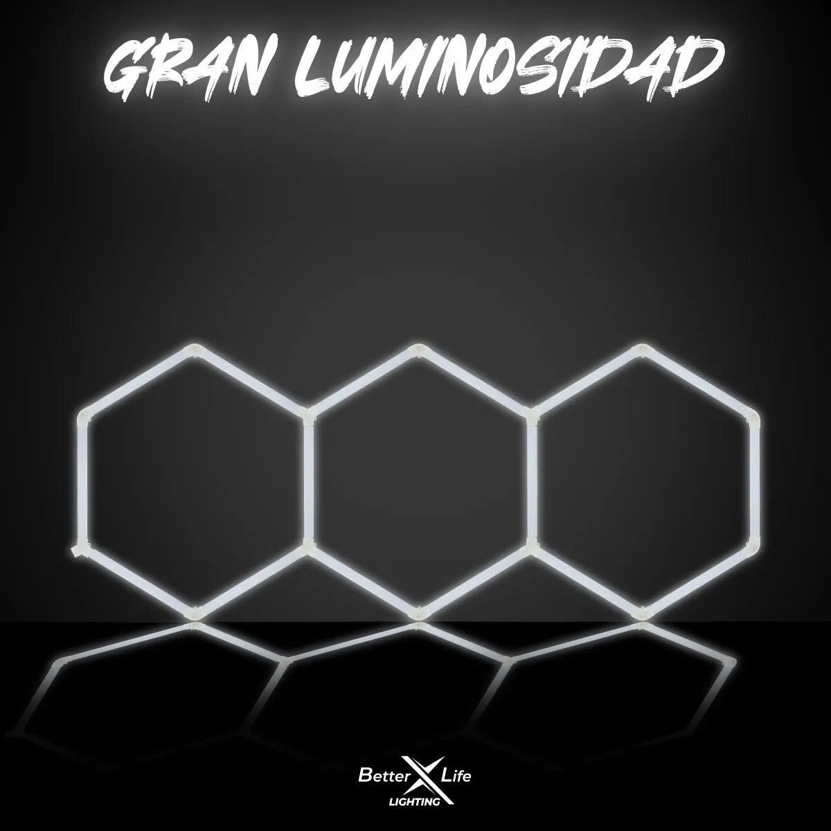 Luz Led Hexagonal De Techo Better Life 128w 234.7x93cm