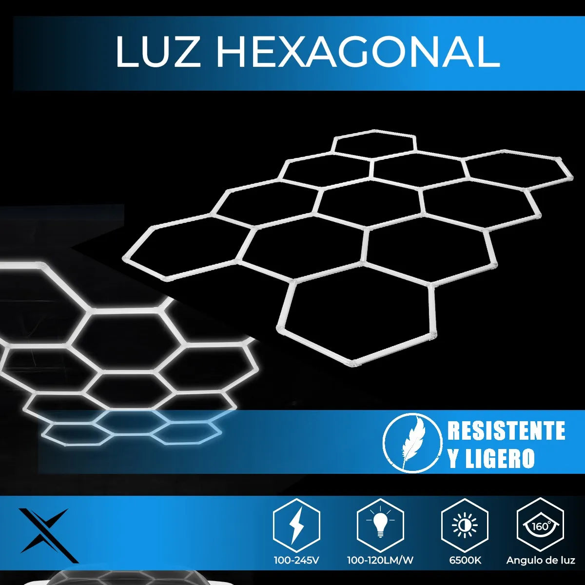 Luz Led Para Techo Better Life Hexagonal 368w 226.5x311.8cm