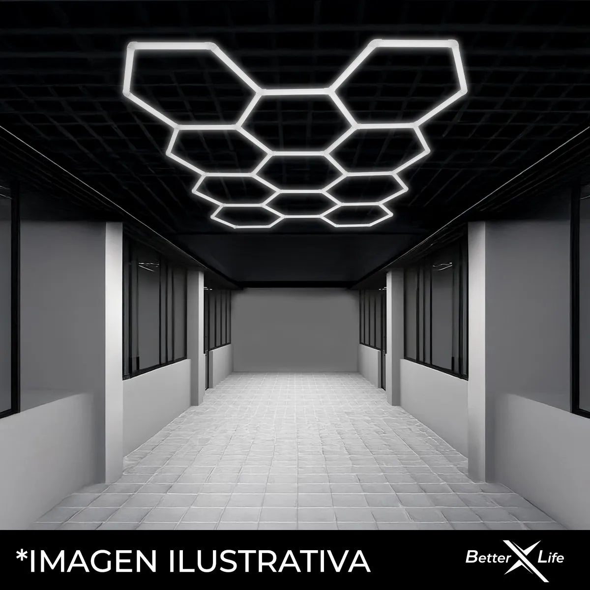 Luz Led Para Techo Better Life Hexagonal 368w 226.5x311.8cm