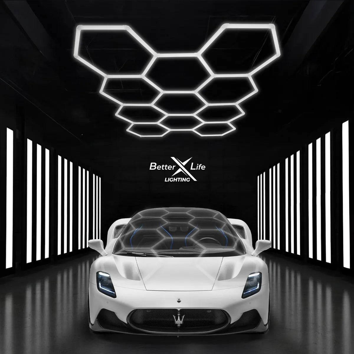 Luz Led Para Techo Better Life Hexagonal 368w 226.5x311.8cm