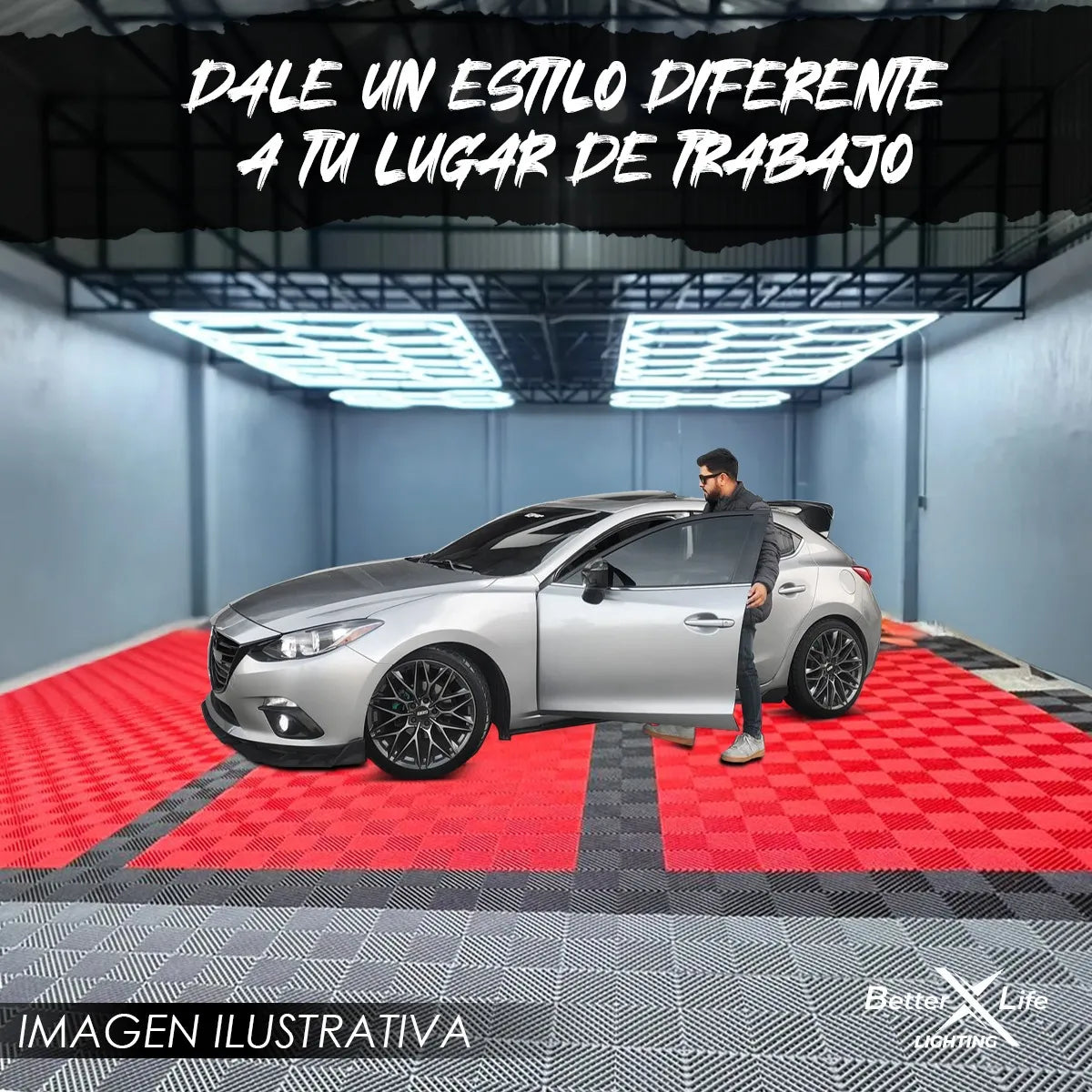 Luz Led Hexagonal Para Techo Better Life 456w 226.5x388.9cm