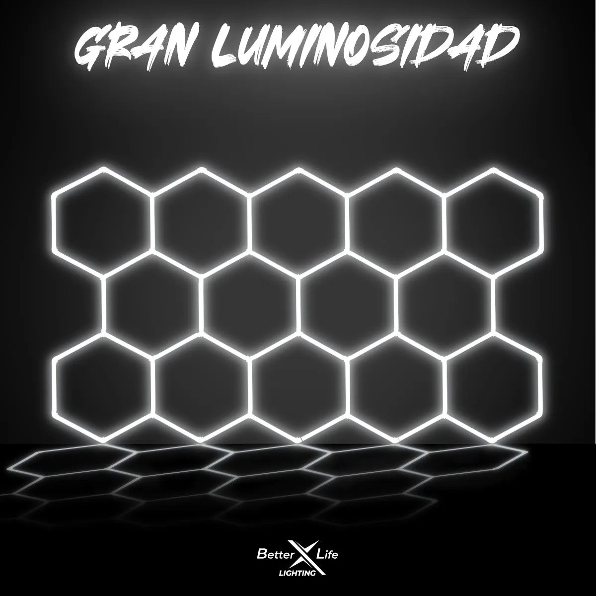 Luz Led Hexagonal Para Techo Better Life 456w 226.5x388.9cm