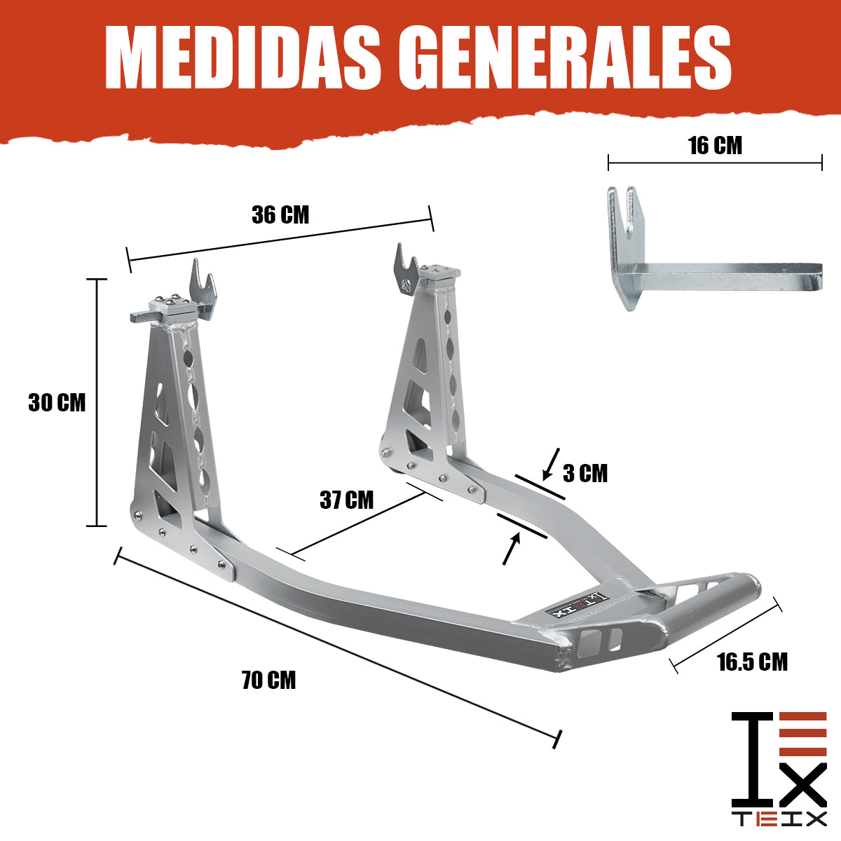 ALEACIÓN DE ALUMINIO PARADOR TRASERO PROFESIONAL SOPORTAR MOTOCICLETA / AX3
