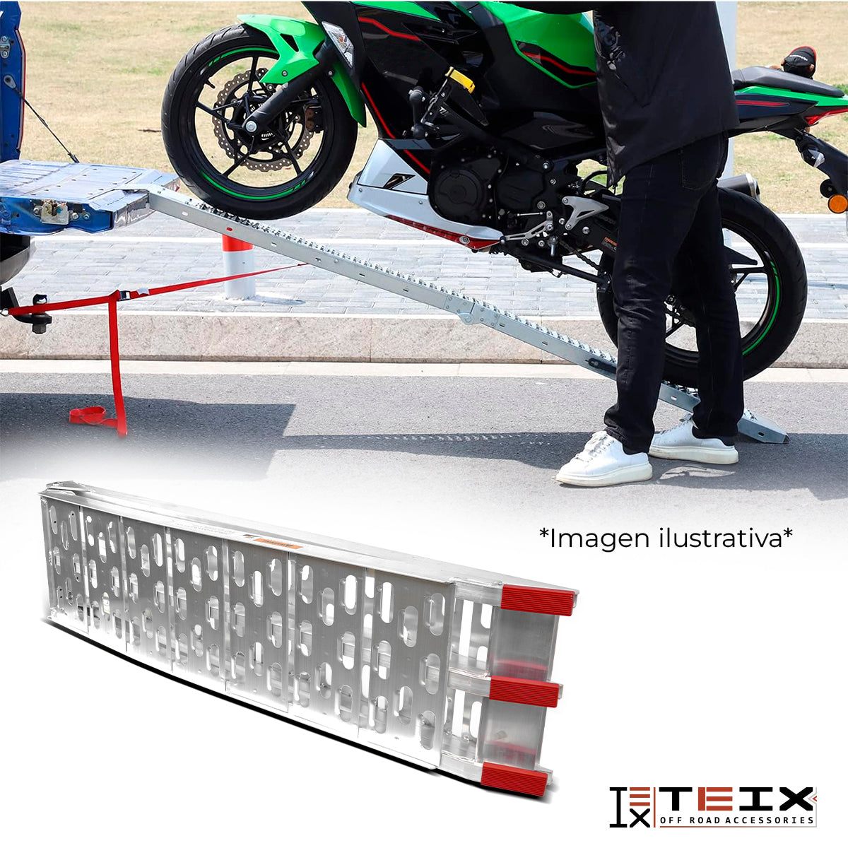 RAMPA PLEGABLE TEIX ATV Y MOTO 226CM X 30.5 340KG (ALUMINIO) AB1