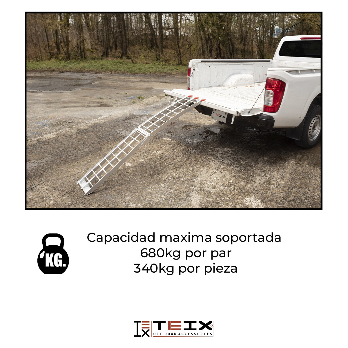 RAMPA PLEGABLE TEIX ATV Y MOTO 226X30.5 340KG (NEGRA) AB1