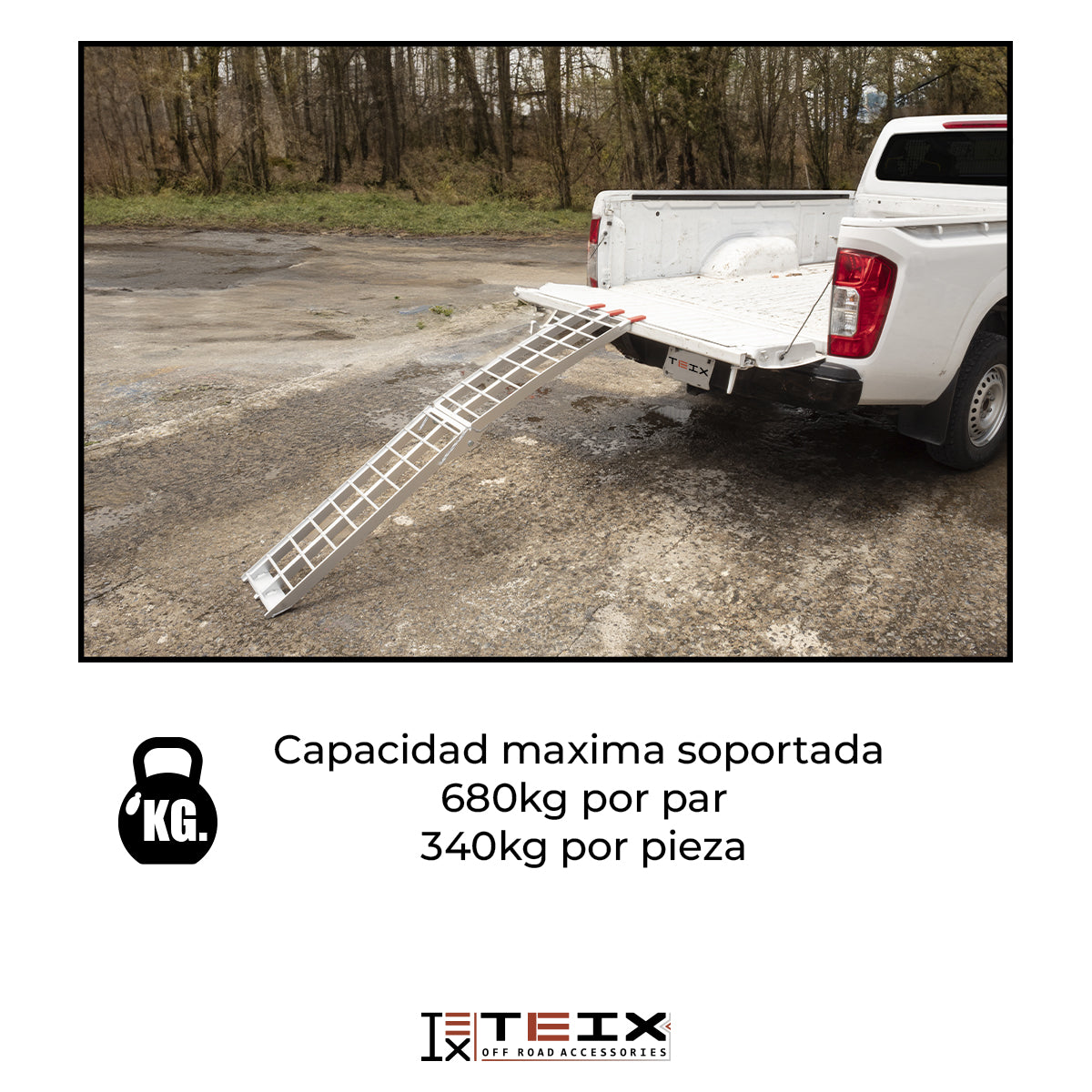 RAMPA PLEGABLE TEIX ATV Y MOTO 226X30.5 340KG (NEGRA) AB2