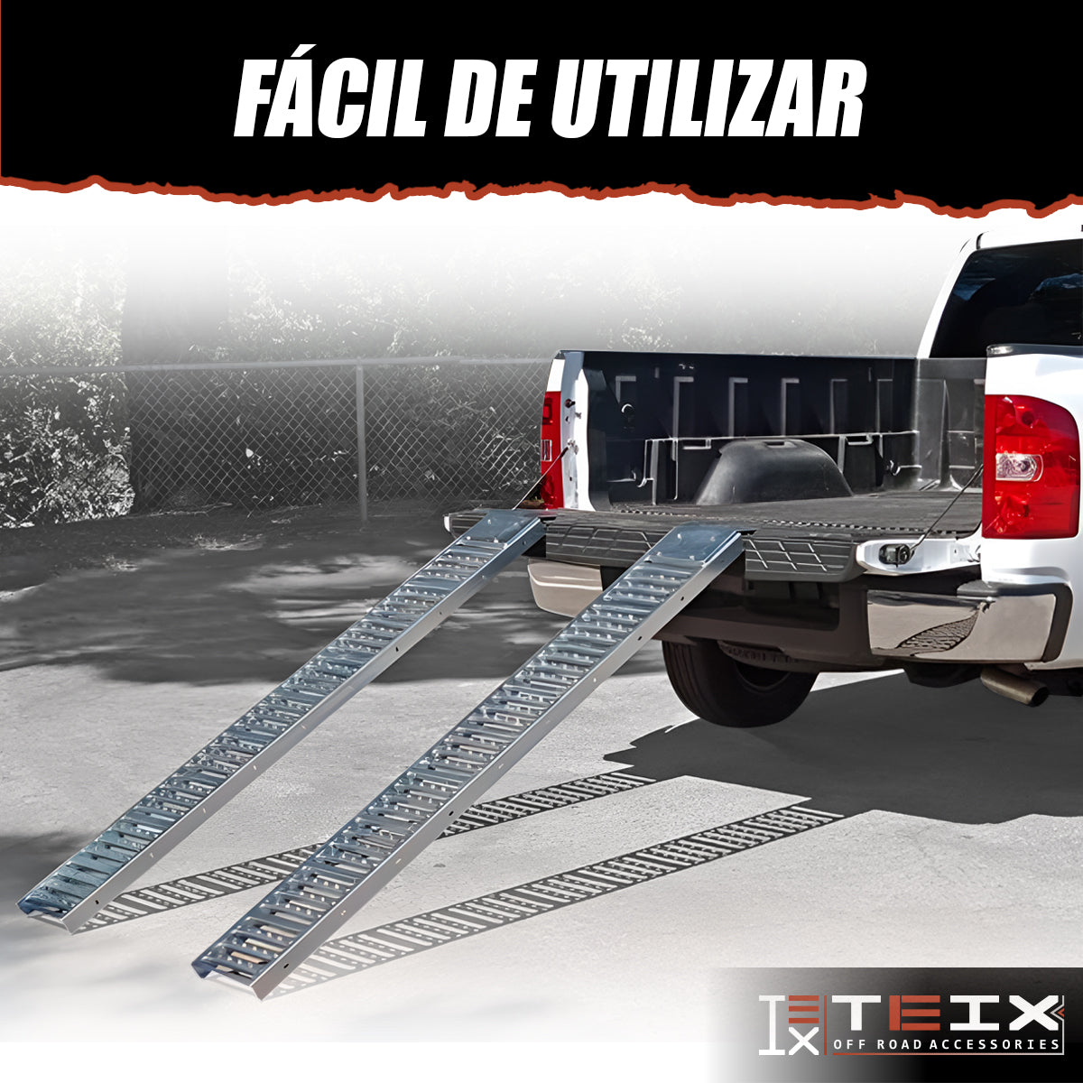 RAMPA PLEGABLE RAMPA PLEGABLE ACERO ATV Y MOTO 250KG 193X25 AB3