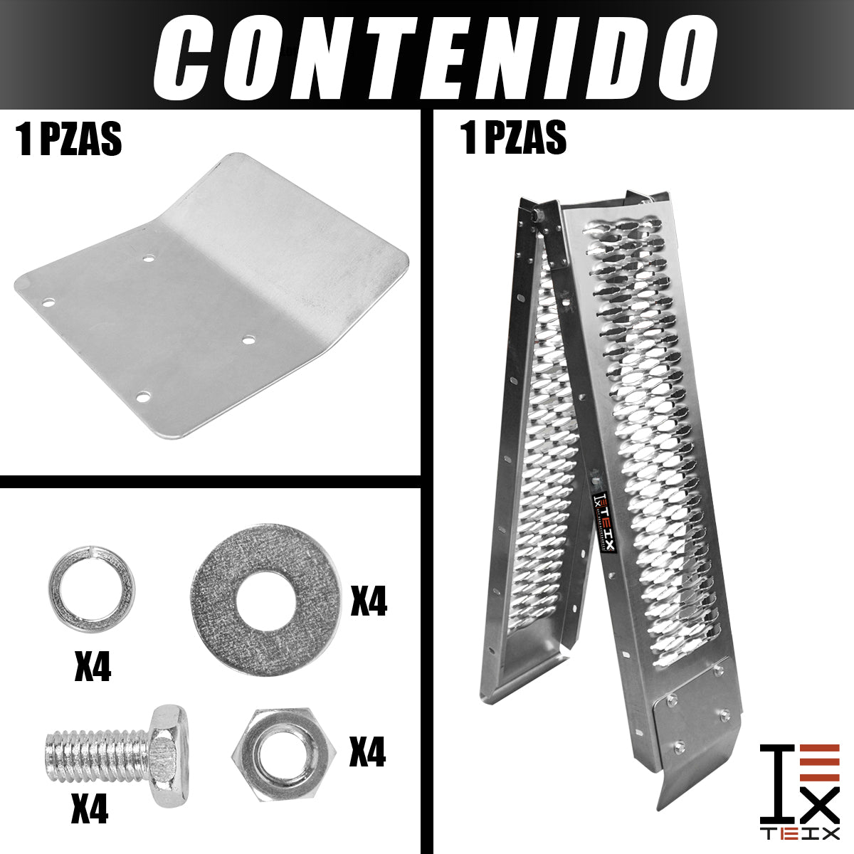 RAMPA PLEGABLE RAMPA PLEGABLE ACERO ATV Y MOTO 250KG 193X25 AB3