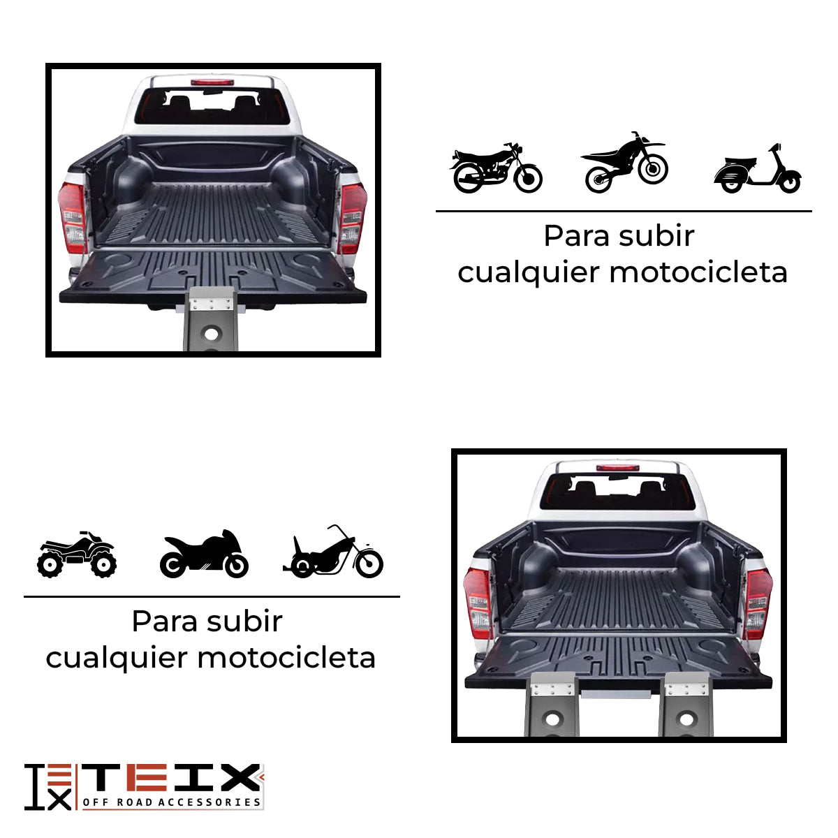 RAMPA PLEGABLE ALUMINIO MOTO SENCILLA 193X16.8 NEGRA AB5