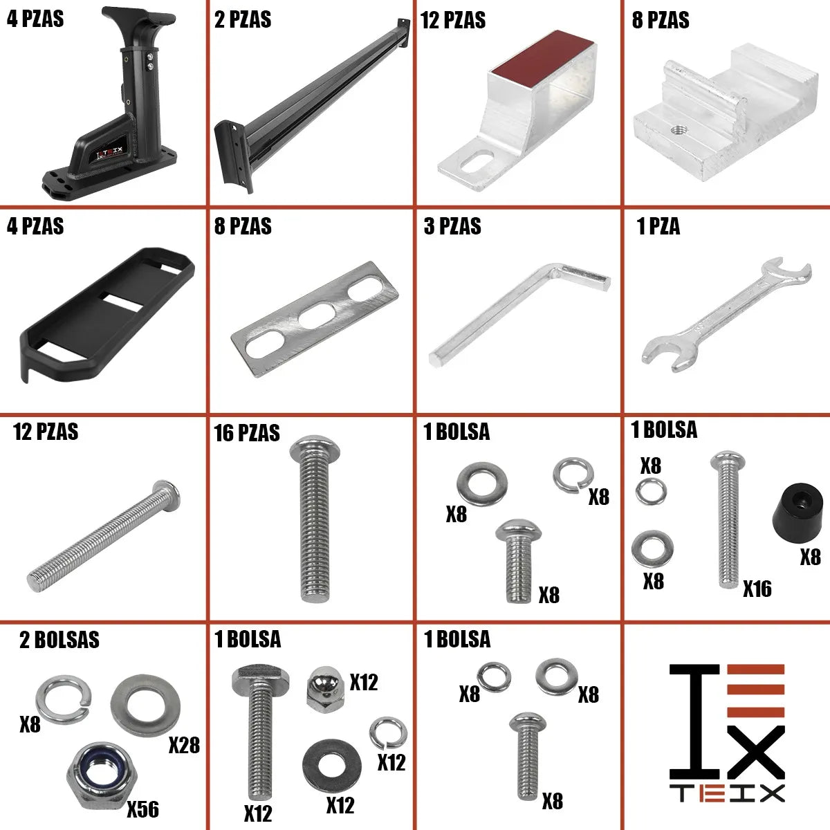 Bed Rack Tipo X Para Full Size Teix Off Road