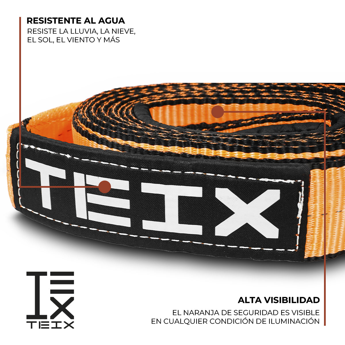ESLINGA CUERDA DE RECUPERACIÓN 4X4 6 METROS TEIX OFF ROAD