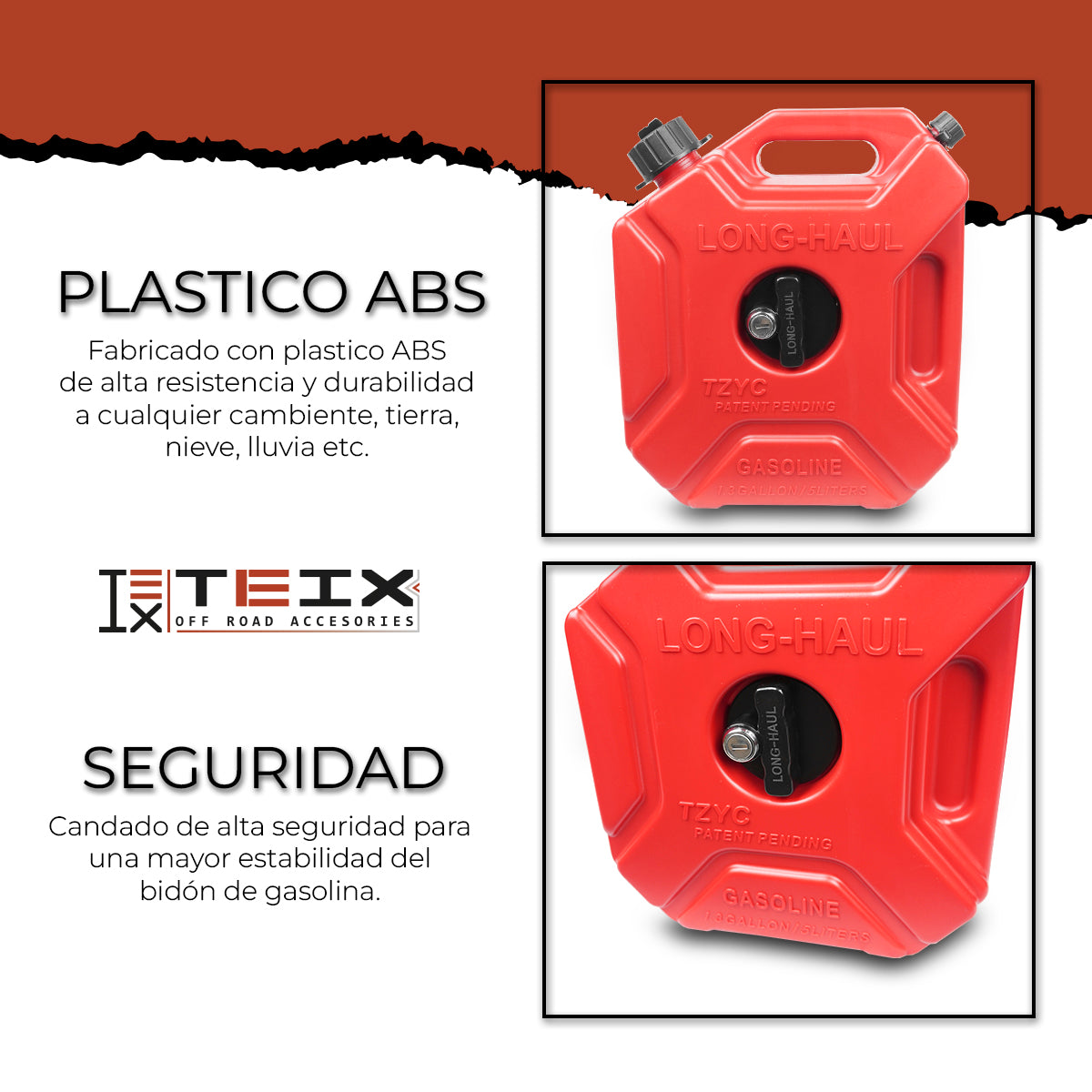 CANDADO PARA TANQUE DE GASOLINA LATERAL 5 LITROS TEIX