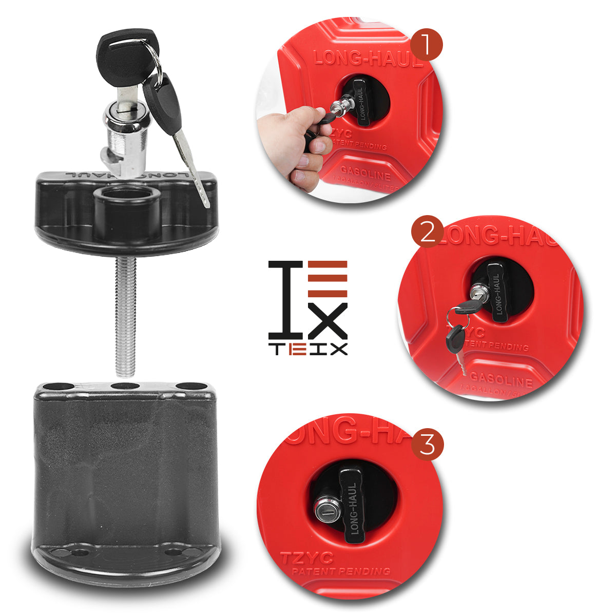 CANDADO PARA TANQUE DE GASOLINA LATERAL 5 LITROS TEIX