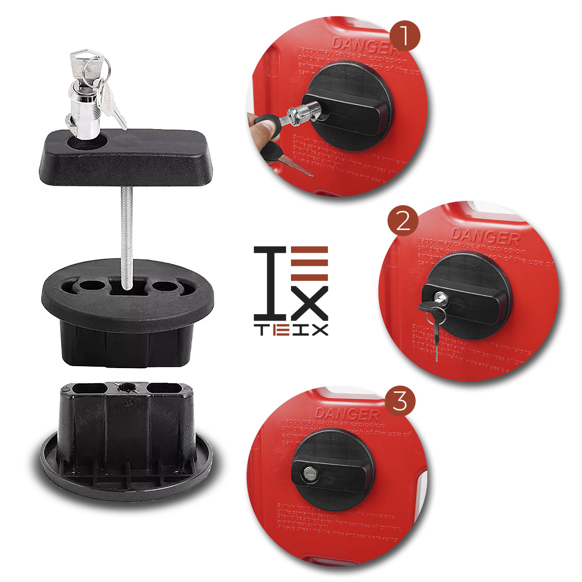 CANDADO PARA TANQUE DE GASOLINA LATERAL 10 LITROS TEIX