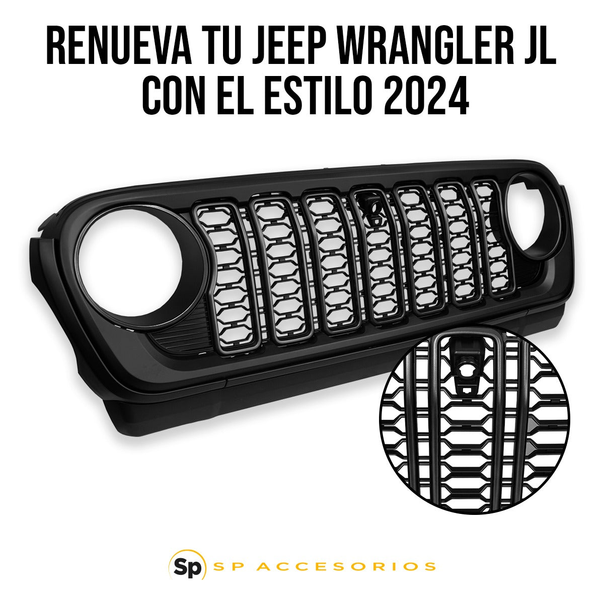 PARRILLA CONVERSIÓN PARA JEEP WRANGLER JL 2018 - 2023 A JEEP WRANGLER JL 2024