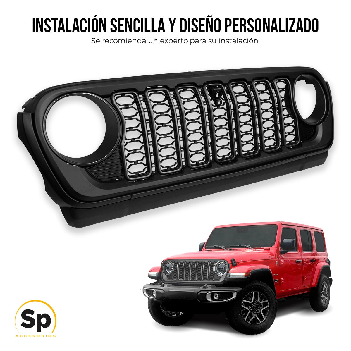 PARRILLA CONVERSIÓN PARA JEEP WRANGLER JL 2018 - 2023 A JEEP WRANGLER JL 2024