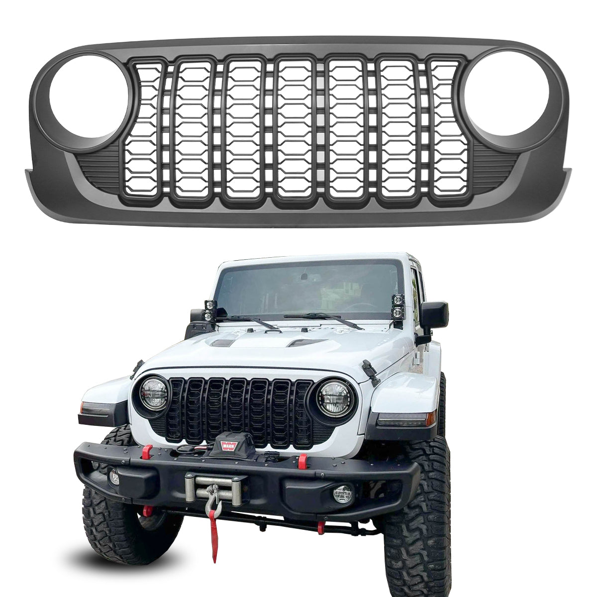 PARRILLA CONVERSIÓN PARA JEEP WRANGLER JK 2007 - 2017 A JEEP WRANGLER JL 2024