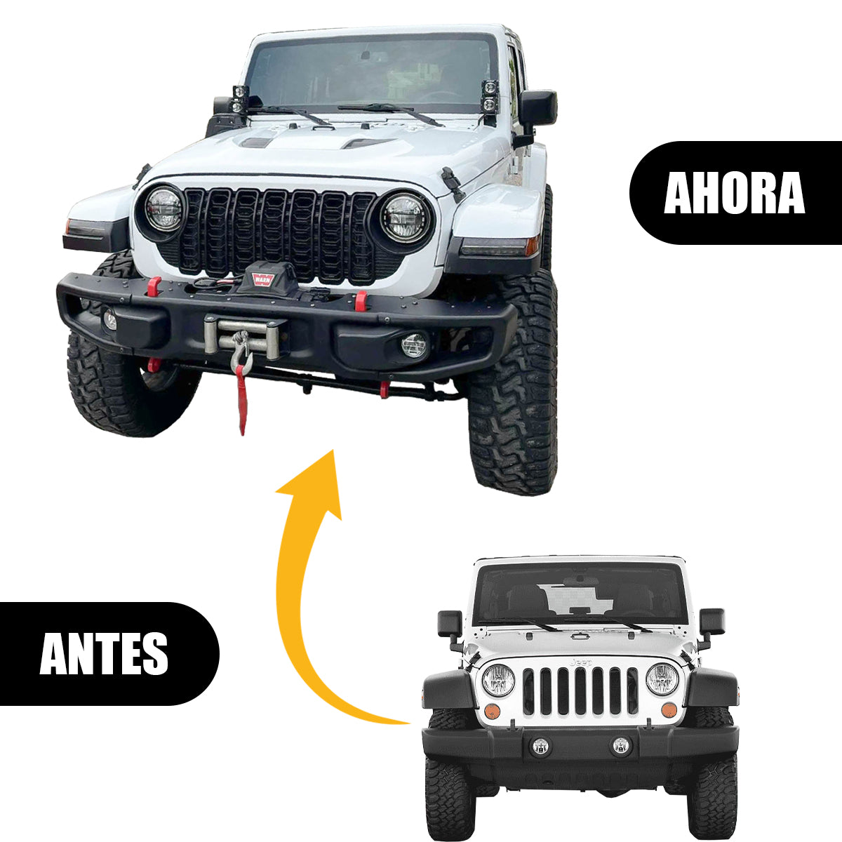 PARRILLA CONVERSIÓN PARA JEEP WRANGLER JK 2007 - 2017 A JEEP WRANGLER JL 2024