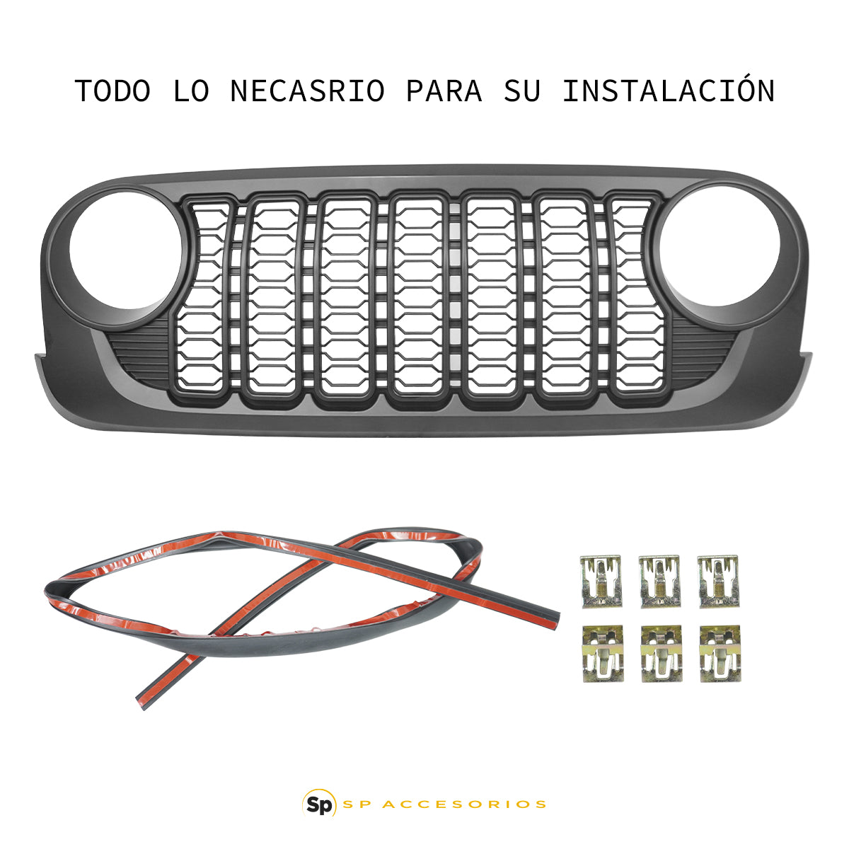 PARRILLA CONVERSIÓN PARA JEEP WRANGLER JK 2007 - 2017 A JEEP WRANGLER JL 2024