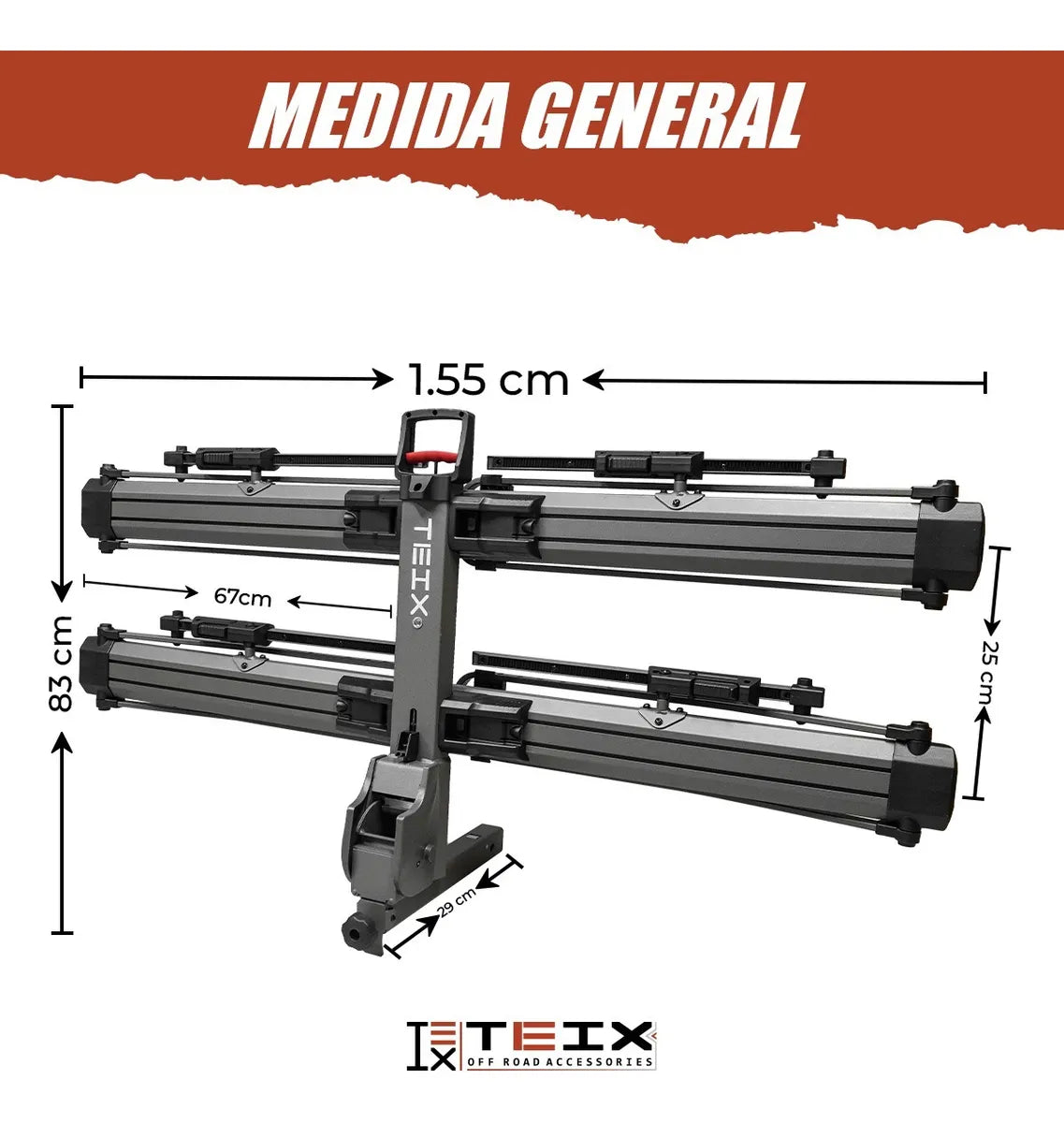 Rack Tiron Porta Bicicletas Helium Para Camionetas Y Suvs Gris Oscuro