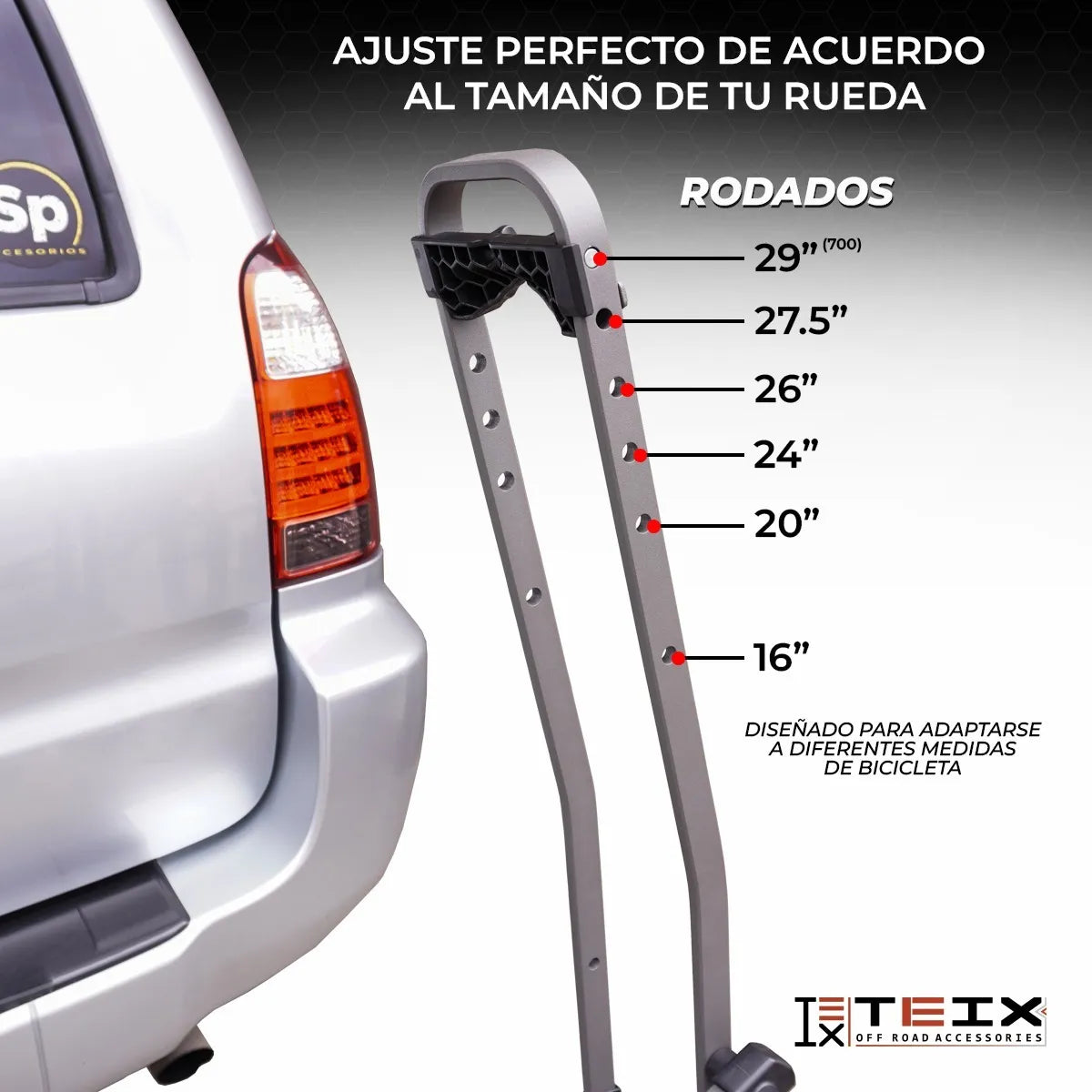 Rack Tiron Porta Bicicletas Helium Para Camionetas Y Suvs Gris Oscuro