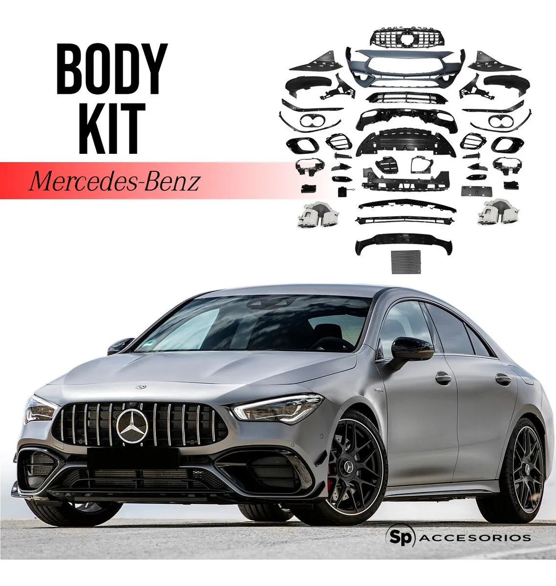 Body Kit Estético De Class Cla - Cla45 Para Amg 2019+