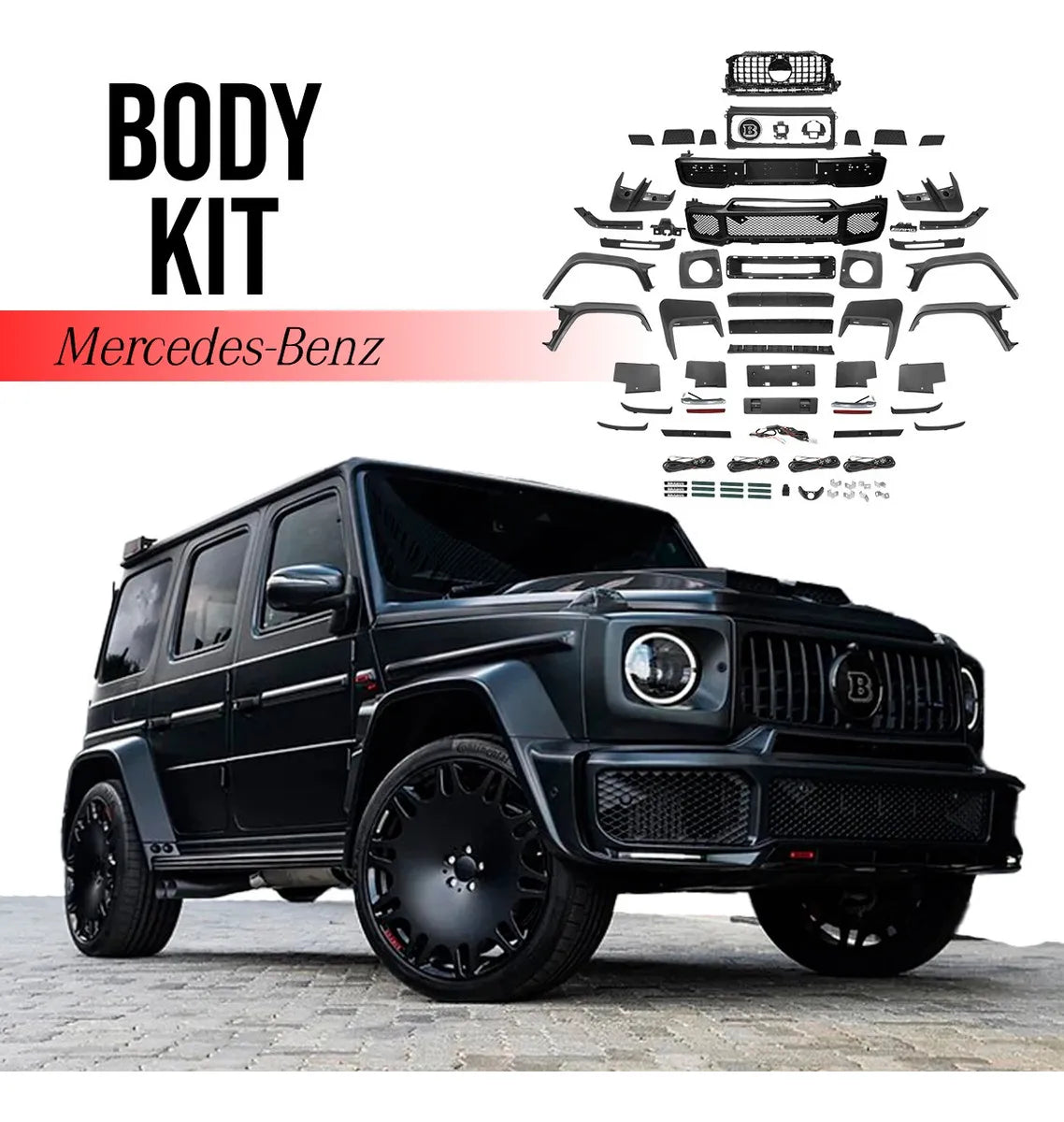 Body Kit Premium Tipo Class G 19+ A G63 Mercedes Brabus