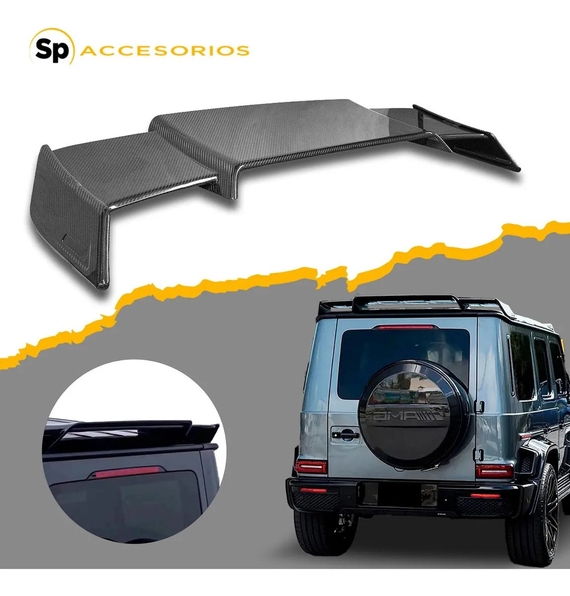 Spoiler Dry Carbon Para Benz Amg G63 Trasero