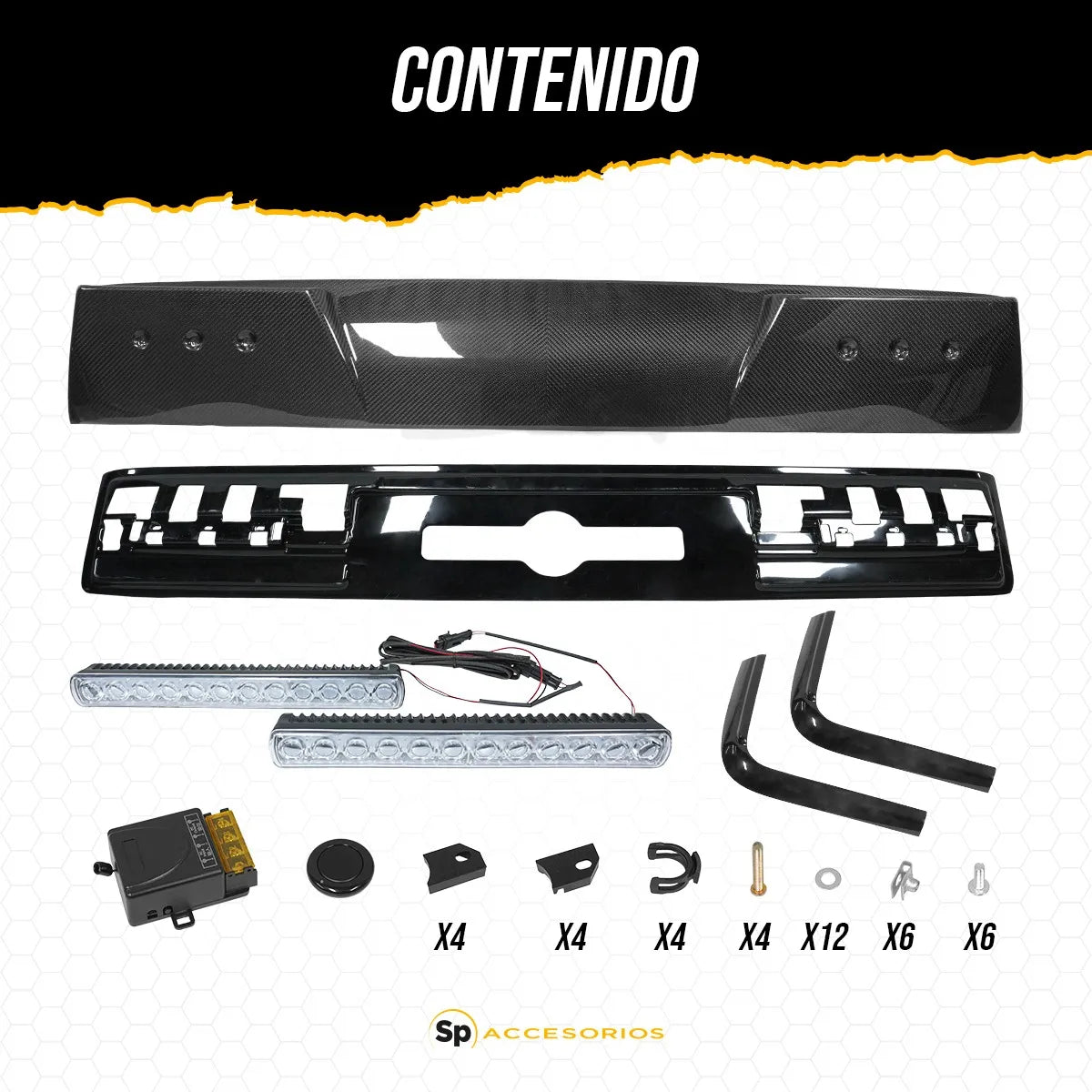 Spoiler Superior Para Techo Con Luz Led Para Amg G63