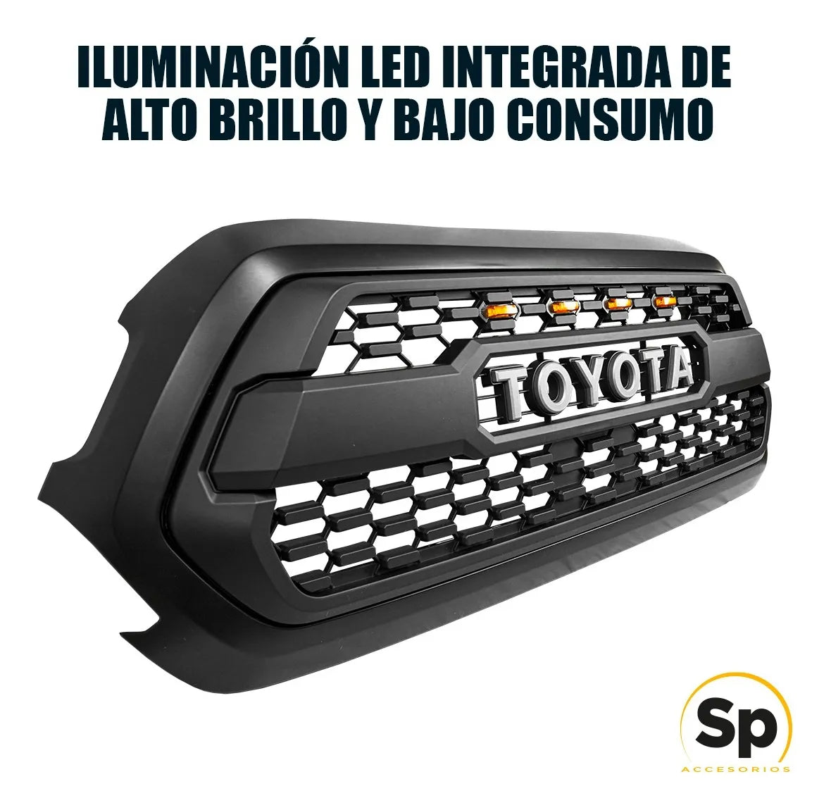 Parrilla Con Led Y Caratula Para Toyota Tacoma 2016-2019