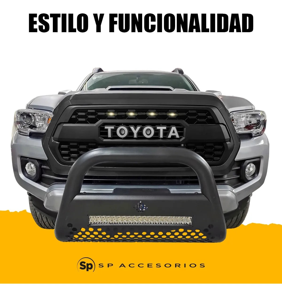 Parrilla Con Led Y Caratula Para Toyota Tacoma 2016-2019