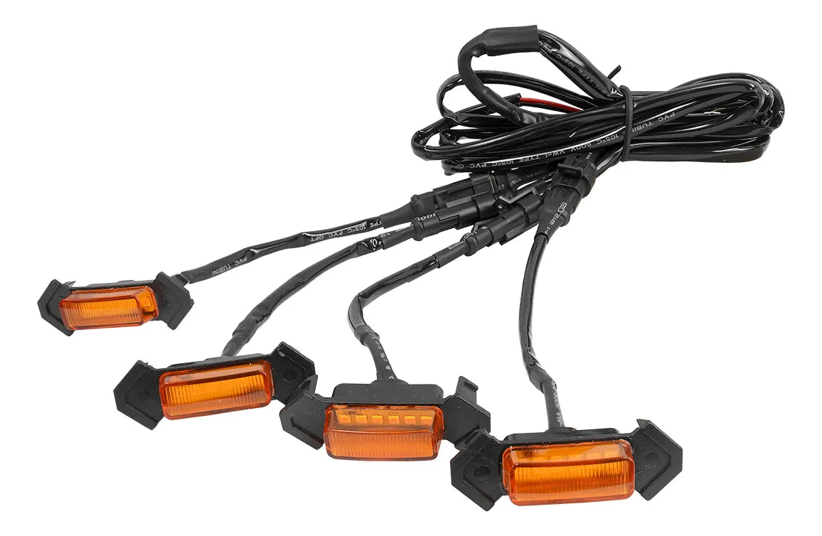Set De Luz Para Parrilla Ambar Para Toyota Tacoma 2016-2019 Conector Hembra Y Macho De 2 Pines (plug & Play) Amarillo Ambar
