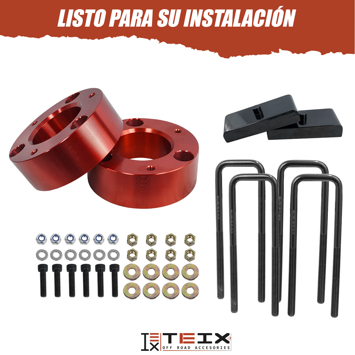 KIT DE ELEVACION CHEVROLET GMC SILVERADO/SIERRA 1500 3 PULGADAS DELANTERO + 1 PULGADA TRASERO 2007-2019