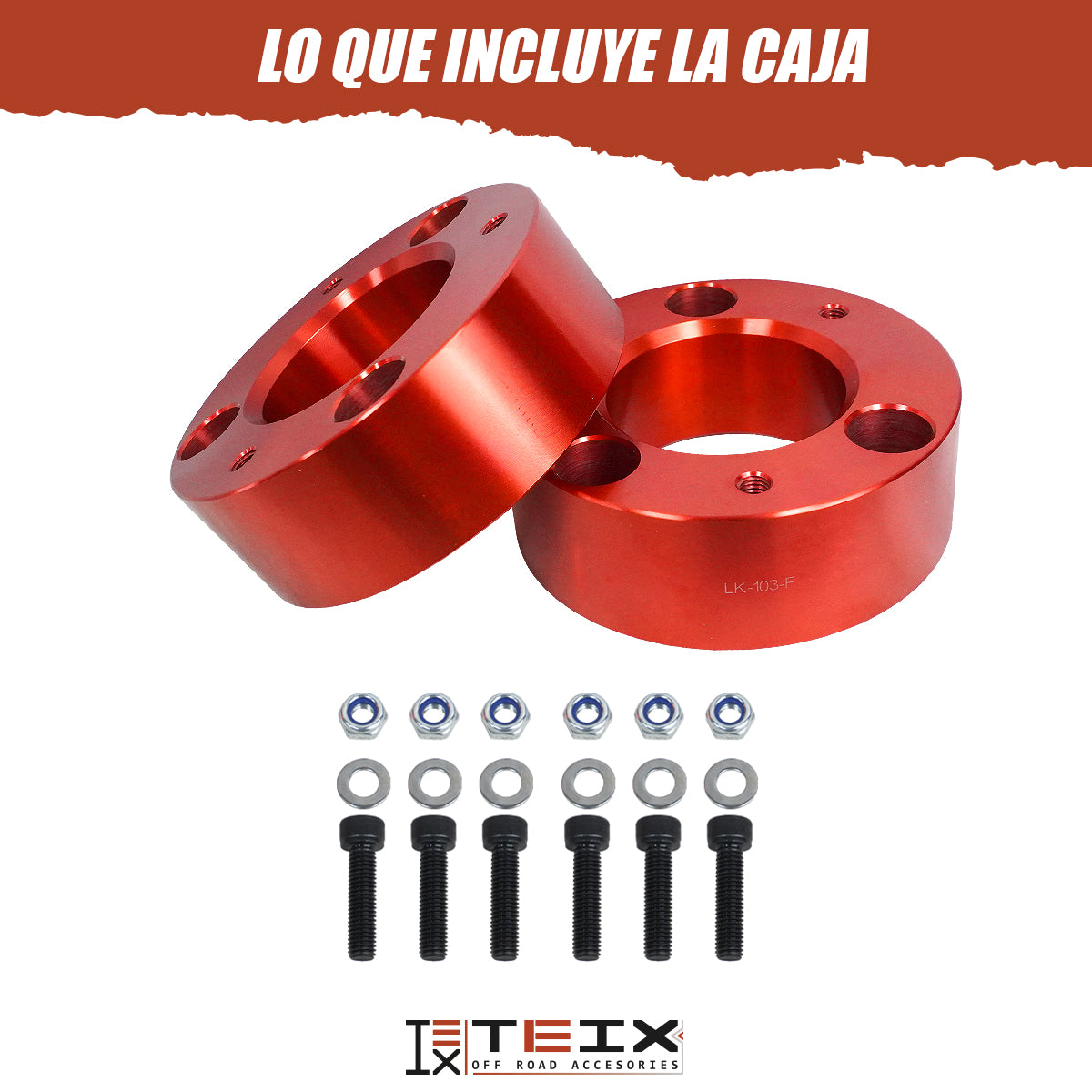 KIT DE ELEVACION TEIX PARA FORD F-150 2004-2019 3 PULG DELANTERO 2WD 4WD