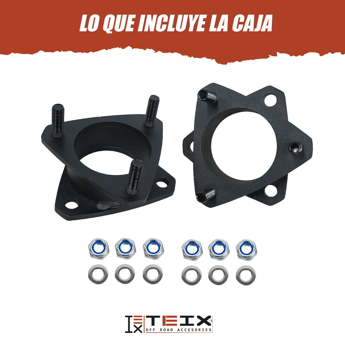 KIT ELEVACION TEIX PARA FORD RANGER 2019+ 2WD 4WD 2.5 PULG DELANTERO
