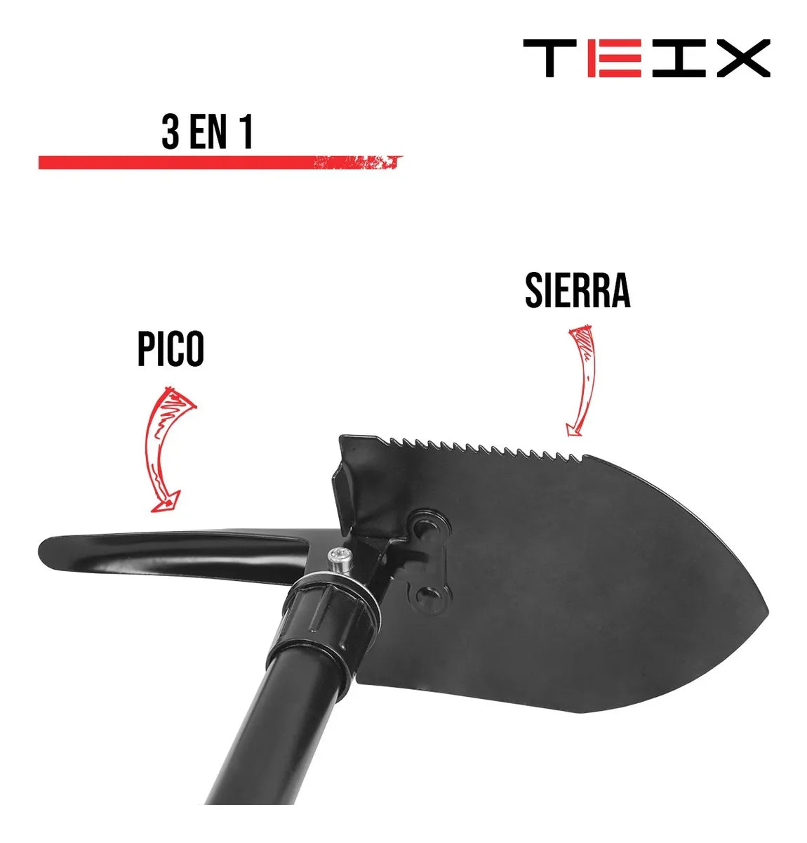 Pala Teix Off Road Multifuncional Portátil Con Bolsa